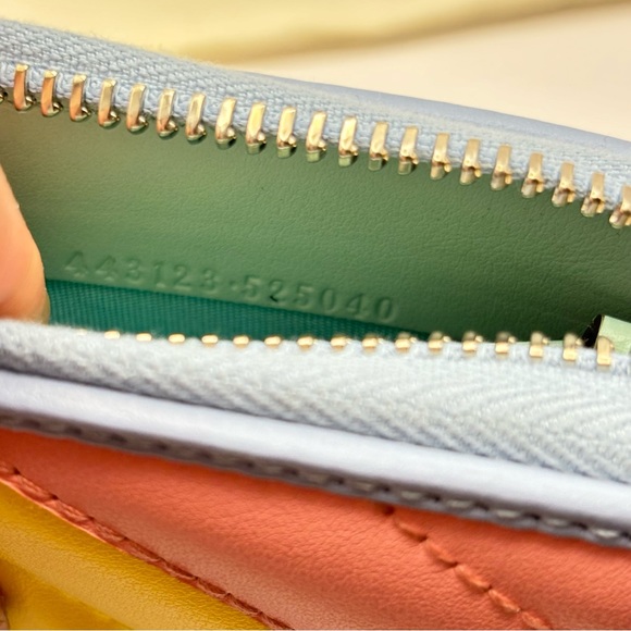 RARE LIMITED EDITION Pastel Gucci Marmont Wallet Gucci Pastel Rainbow Wallet - Picture 14 of 16